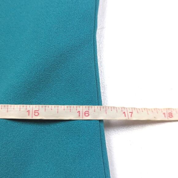 Tibi Dress Women's Size 6 Teal Bell Sleeve Sheath - Picture 10 of 11